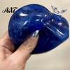 Stress Relief Toy Blueberry Ball, Soft TPR Fidget Squeeze with Gift Smooth Fluid, High Elastic Decompression for Anxiety Desktop
