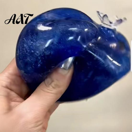 Stress Relief Toy Blueberry Ball, Soft TPR Fidget Squeeze with Gift Smooth Fluid, High Elastic Decompression for Anxiety Desktop