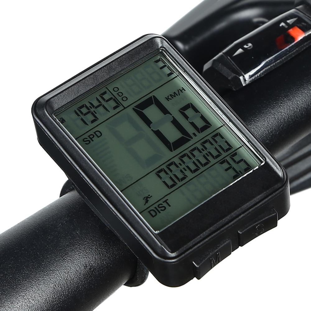 Wireless Cycling Speedometer LCD Display Cycle Odometer Durable Bike Speedometer  Outdoor Riding