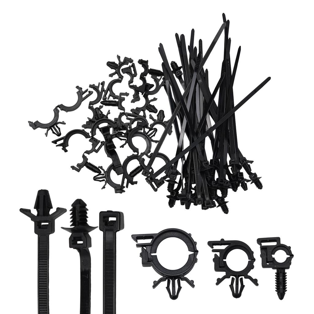 Reliable Push Mount Cable Ties for Engine Bay Wire Routing 45Pcs Bundle