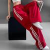 Stripe Patchwork Women Cargo Pants American Style Streetwear Loose Wide Leg Pants Y2K Female Hip Hop Sweatpants