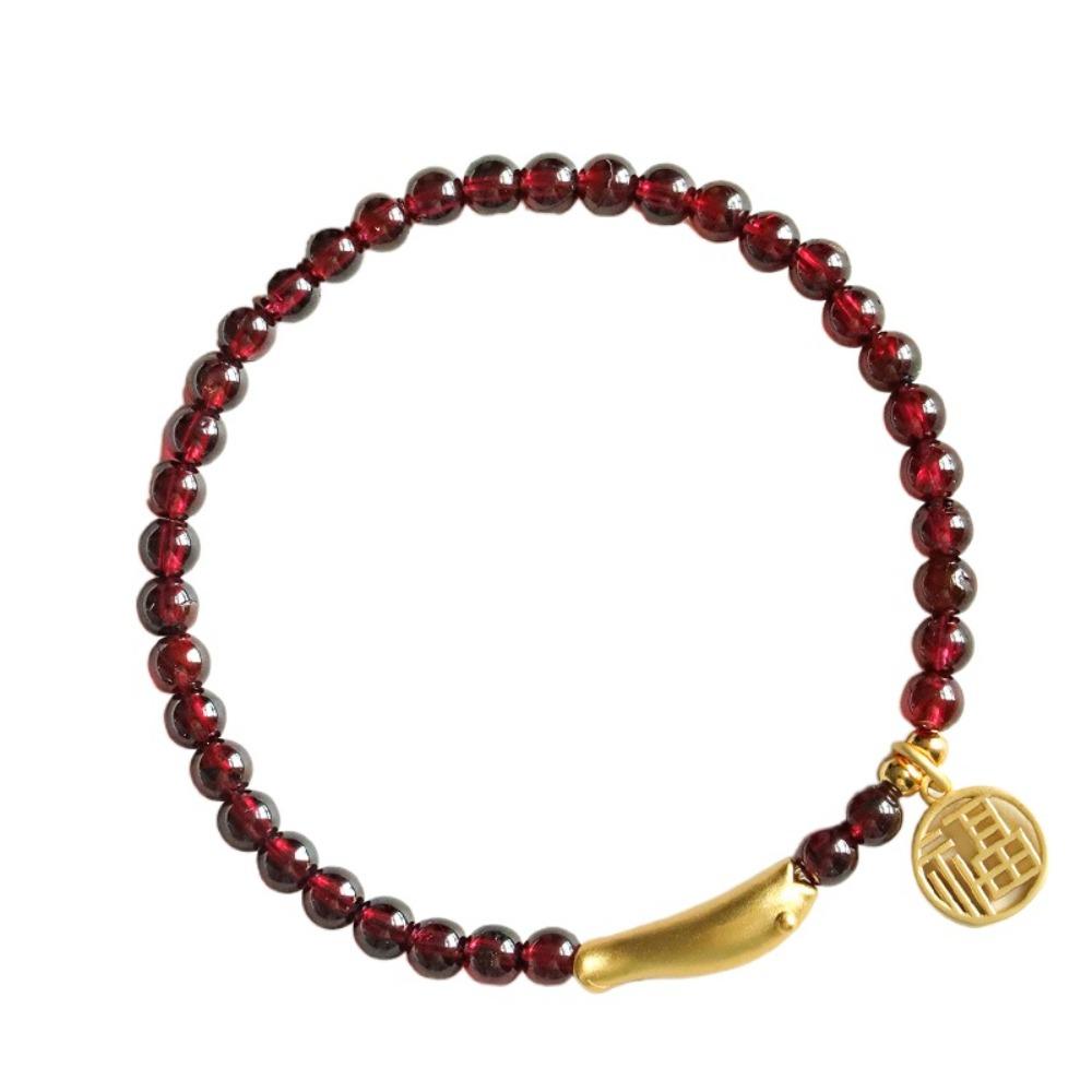 Браслет-подвеска 'Тыква-удача' с бусинами-рыбками, браслеты-банглы, браслет с красными бусинами для создания образа, подарок