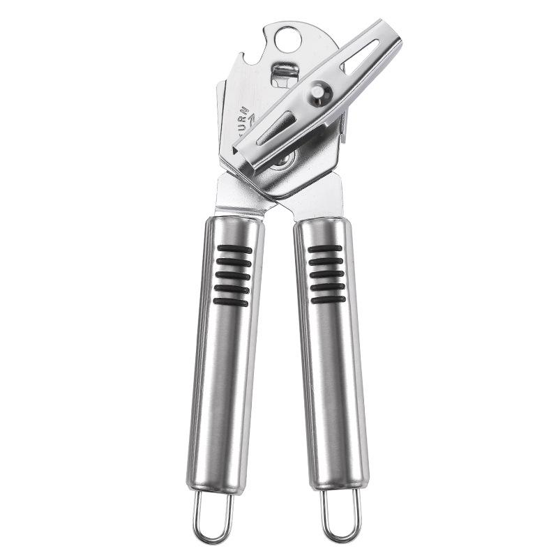 Консервный нож из нержавеющей стали, ручной мощный нож для консервных банок, многофункциональный бытовой открывалка для бутылок 3 в 1
