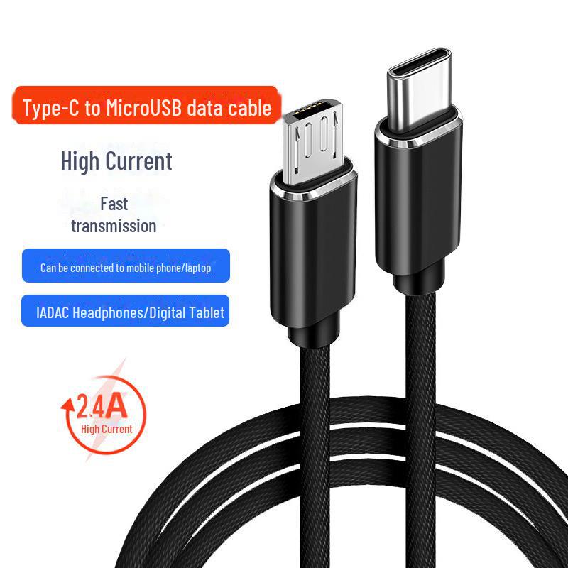 Кабель передачи данных Micro USB to Type-C OTG для Android — двусторонняя зарядка и передача данных