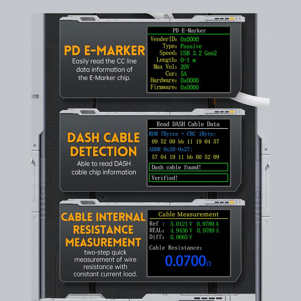 FNIRSI FNB48P Тестер с 6-значным дисплеем Многофункциональный вольтметр Амперметр USB TYPE-C Зарядное устройство