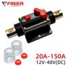 Автоматический выключатель с предохранителем Power Protect Троллинг с ручным сбросом Предохранитель Инвертор 20A - 150A 12V - 48V DC Водонепроницаемый автомобильный катер Руководство для автомобильной аудиосистемы