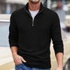 Новая мужская толстовка из поларфлиса со стойкой, на молнии до середины, однотонная, с длинным рукавом, куртка-топ
