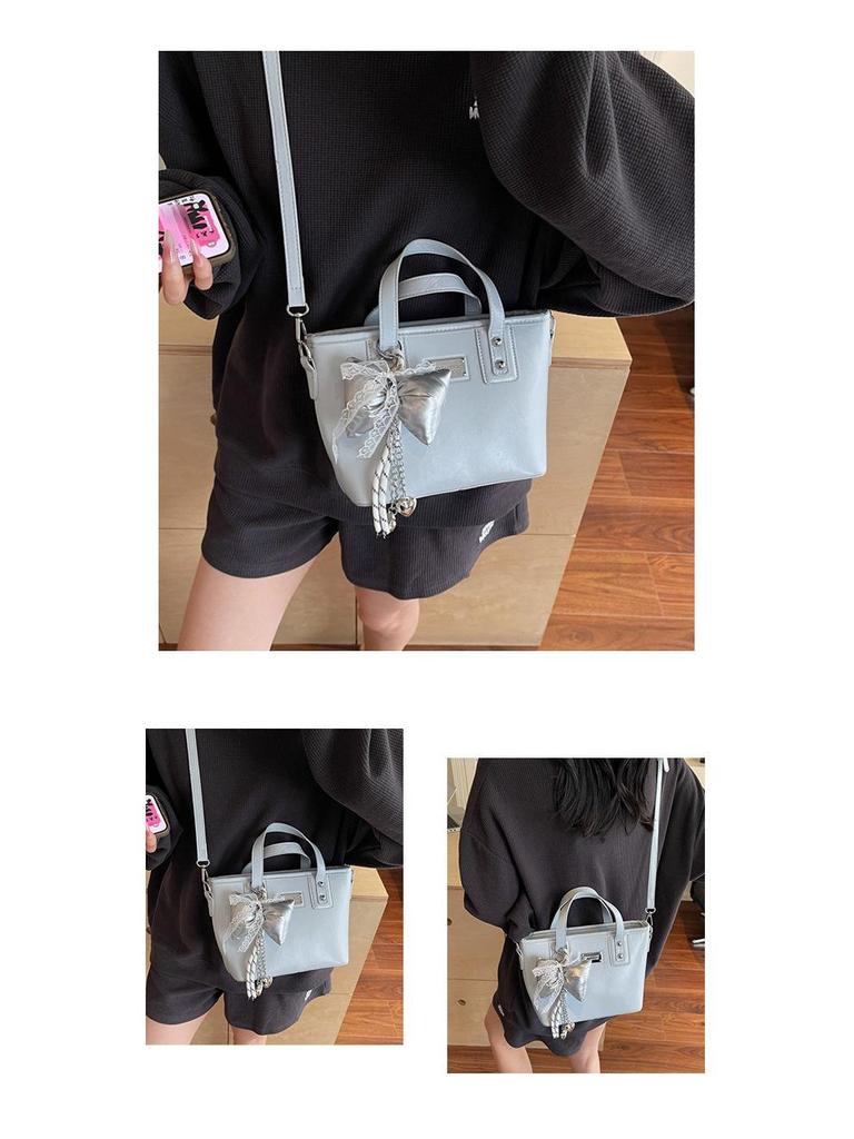 Модная сумка-корзина с бантом 2025 года - Высококачественная текстурированная сумка через плечо