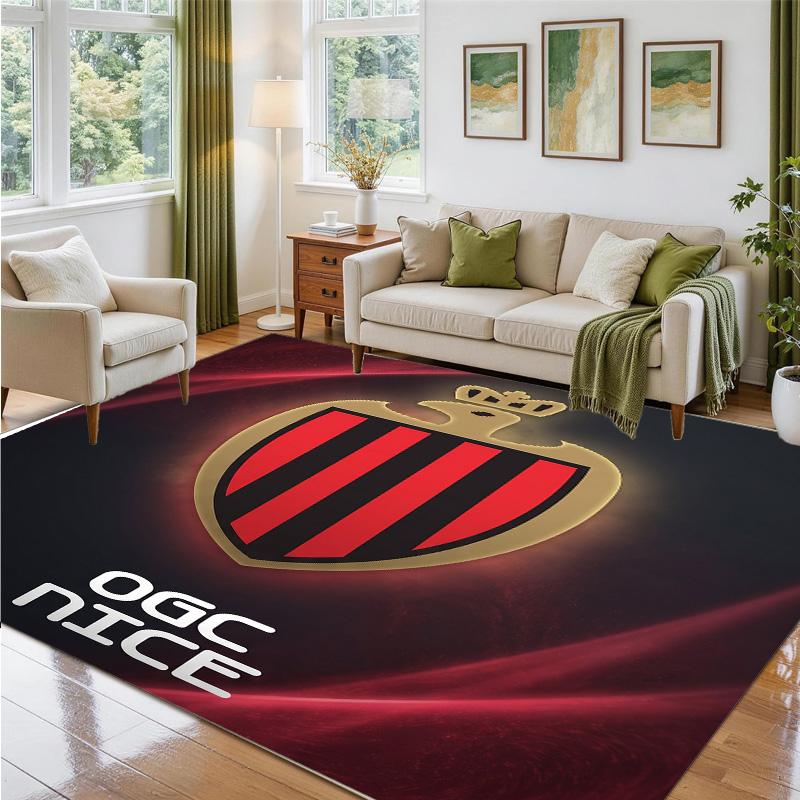OGC Nice FC Design Crystal Velvet Rug Soft Decorative Mat for Bedroom Entrance
