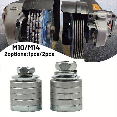 Адаптер для угловой шлифовальной машины M14 M10, комплект для нарезания канавок, фланцевые металлические стопорные гайки, пазовые соединения, тип 125 150