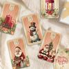 40pcs, Christmas tags, gift labels, party decorations, DIY, packaging embellishments, greeting cards, party cards, jute twine