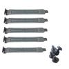5pcs Black Mesh Hard Steel PCI Slot Covers Bracket W/ Screws, Full Profile Expansion Dust Filter Blanking Plate for PCI