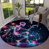 1pc Office Carpet Chair Mats Neon Skeleton Dance with Flowers Perfect for Decorating Office Chairss, Or Bedrooms.YDT413