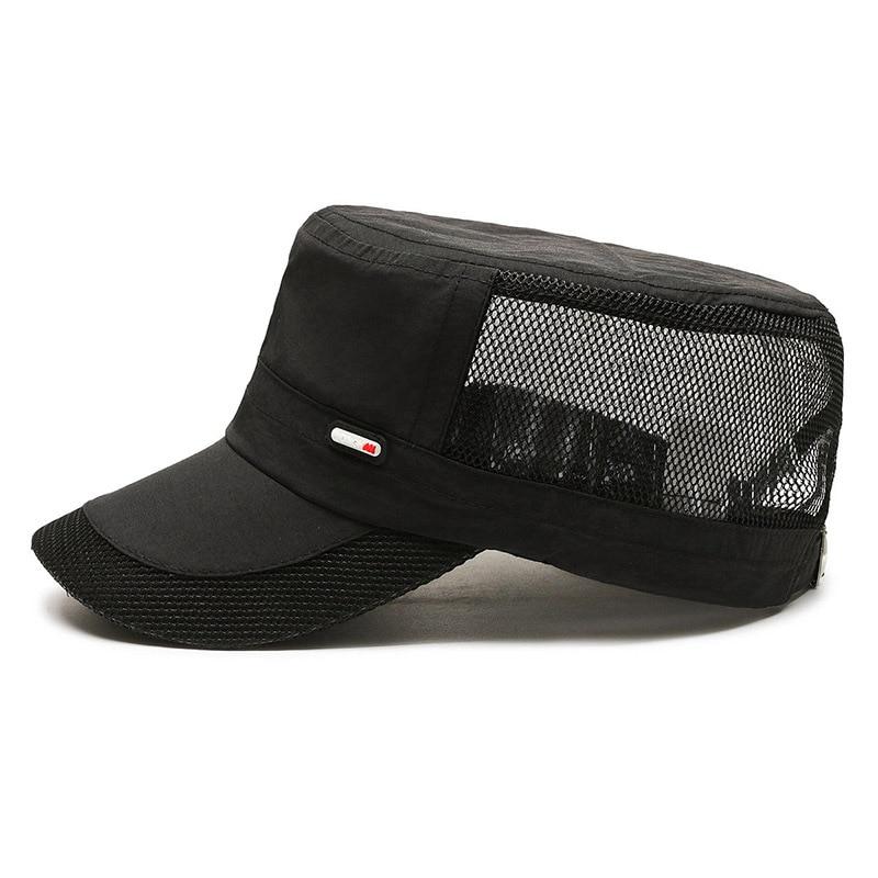 Летняя новая сетчатая быстросохнущая плоская кепка мужская бейсболка для спорта на открытом воздухе солнцезащитный козырек для рыбалки женская тонкая дышащая кепка