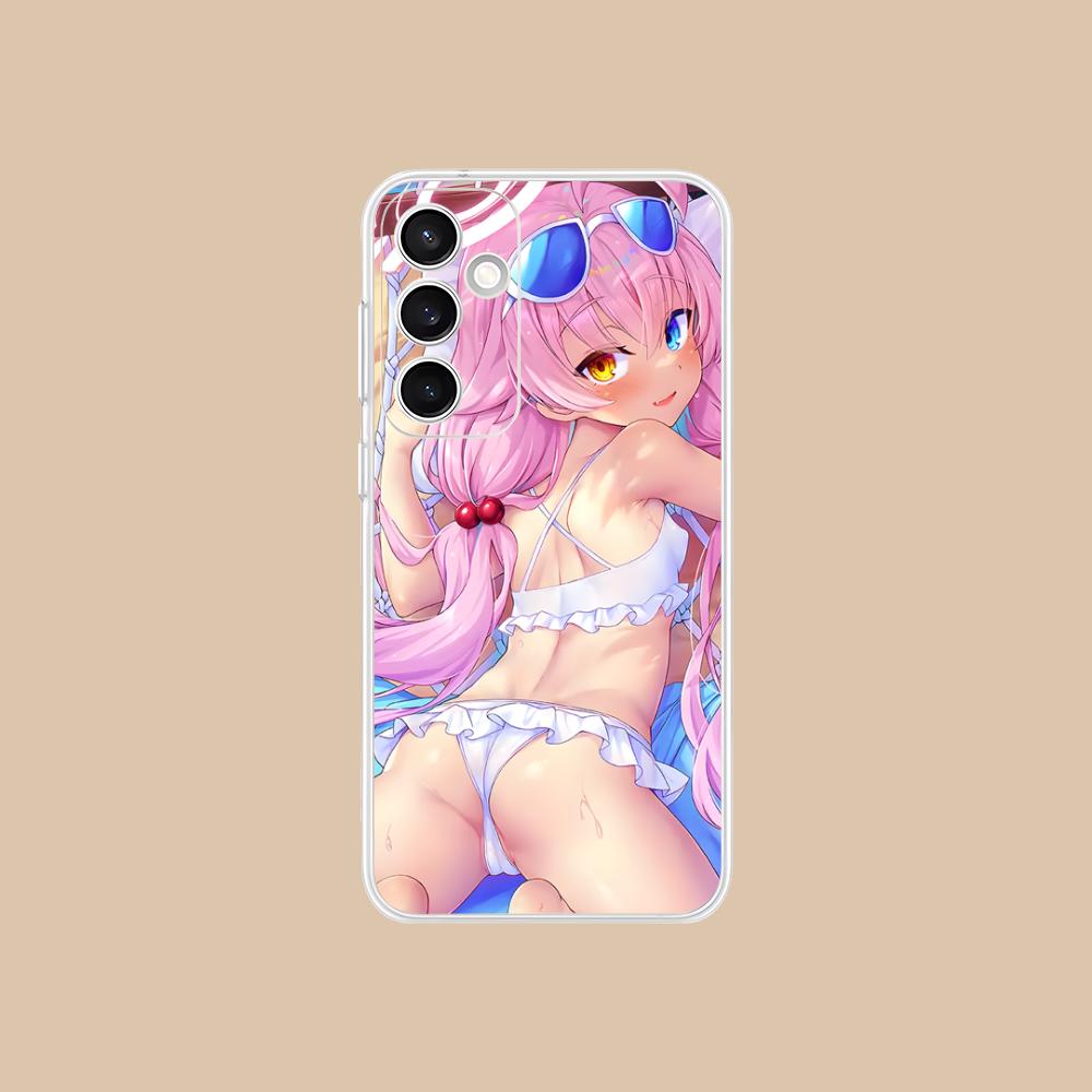 Прозрачный чехол для мобильного телефона Blue Archive Takahashi Hoshino для Samsung Galaxy S25 S24 S23 S22 S21Plus FE Ultra Цветная обложка