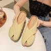 Баотоу полутапочки женские летние изысканные 2025 новые французские полушлепанцы-сандалии с юбками универсальные крутые тапочки