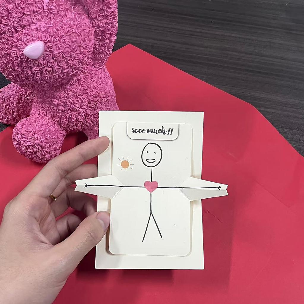 Creative Hug -Up Greeting Card, A Surprise Gift For A Partner, Valentine’s Day, Birthday, And Anniversary Card