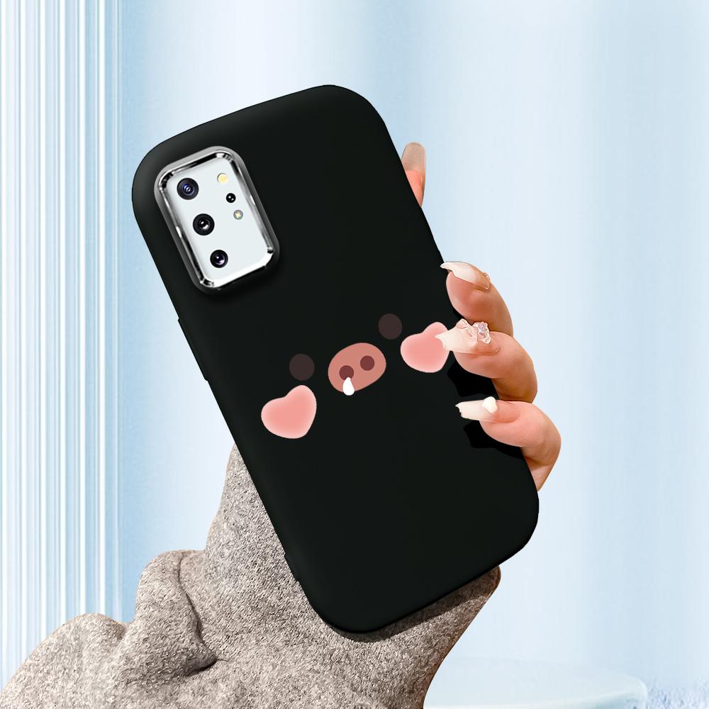 Solid Color Silver Edge Lens Fatty Casing Soft TPU Liquid Silicone Cover Shockproof Phone Case for Xiaomi Redmi Samsung