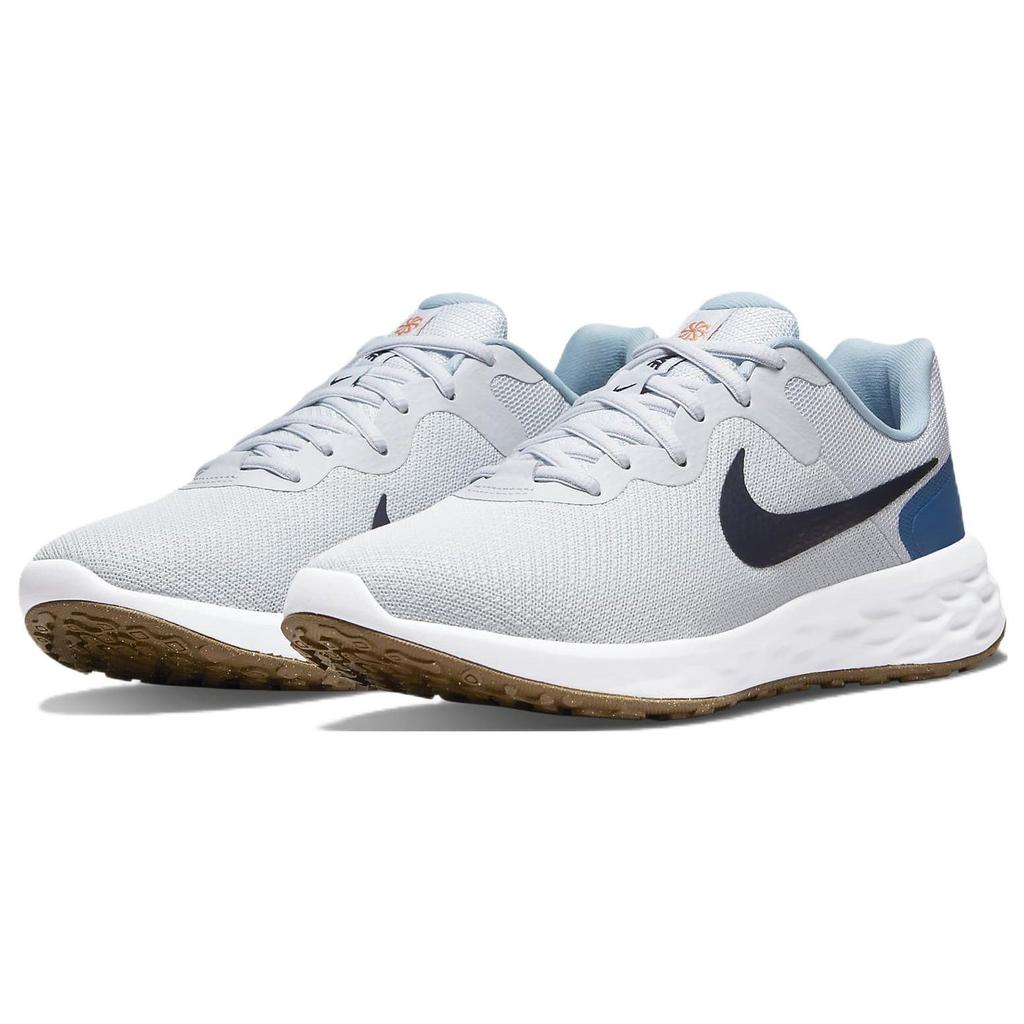 Nike Revolution 6 Next Nature Pure Platinum Thunder Blue Мужские кроссовки Серые Темно-Марина-Синие Изношенные-Синие DC3728-009