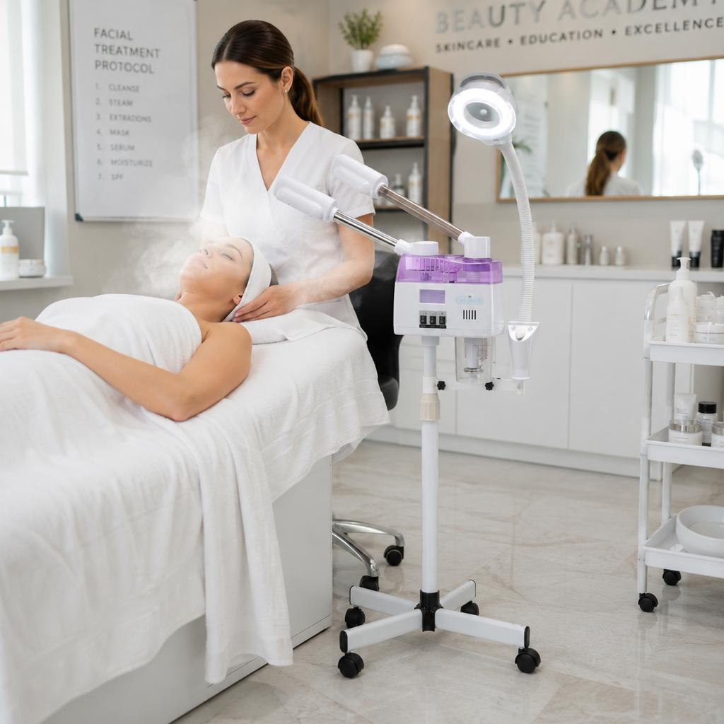 Cosmetic Vapozone for Oxygenation and Softening of the Skin Steam Stand