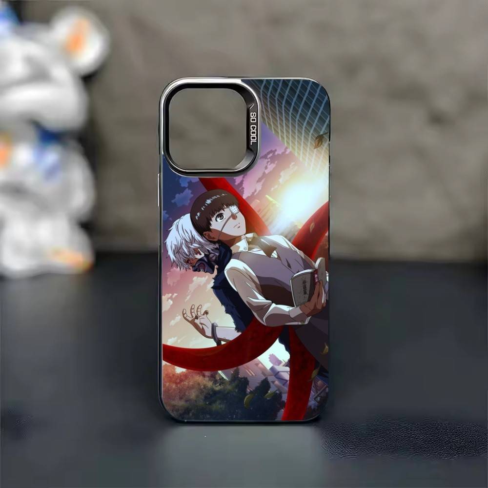 Обои Tokyo G-Ghoul Чехол для телефона Для iPhone 17 16 15 14 13 12 11 Pro Max Plus Серебряный конфетти Матовый чехол