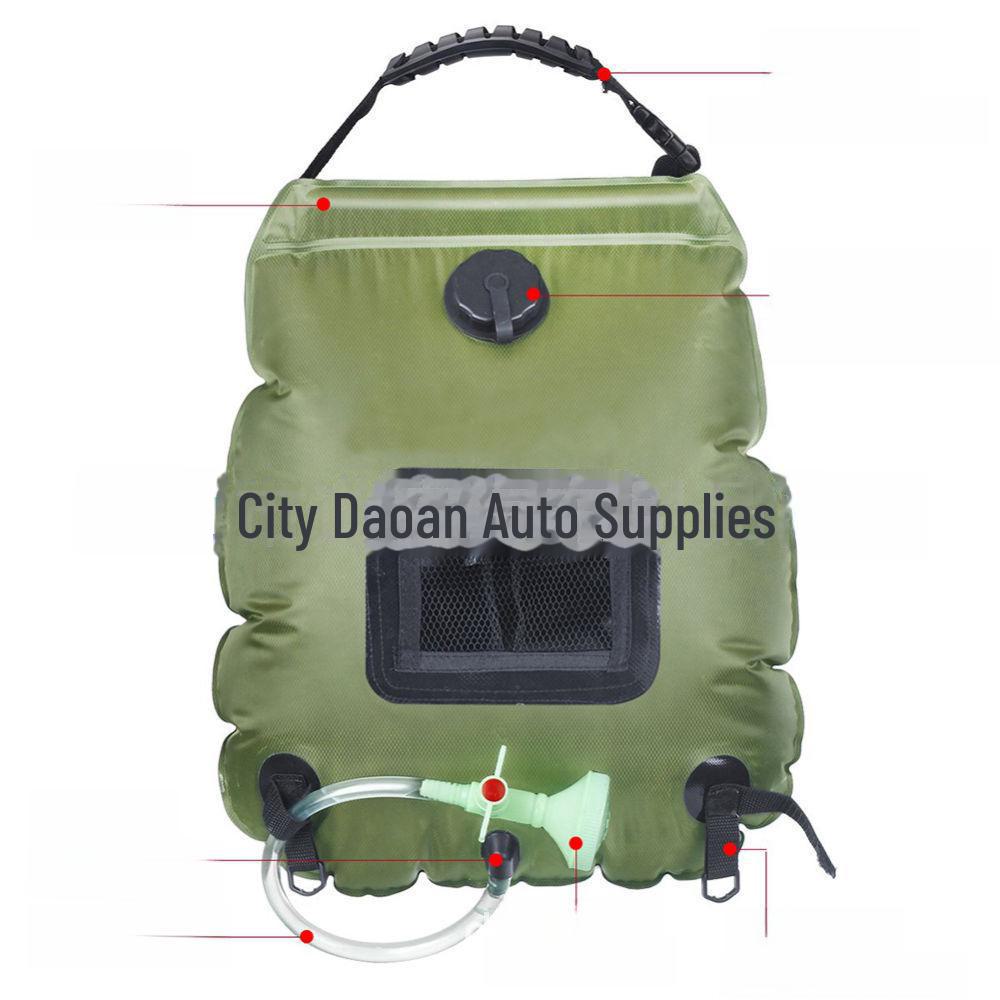 20 л армейский зеленый сумка для ванны с поглощением солнечного тепла для кемпинга - наружная сумка для воды на 5 галлонов для туалетных принадлежностей