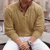 Осень-зима мужской свитер с высоким воротником, защитой шеи, пуговицами, трикотажный утолщенный однотонный свитер с длинными рукавами, свитер в английском стиле