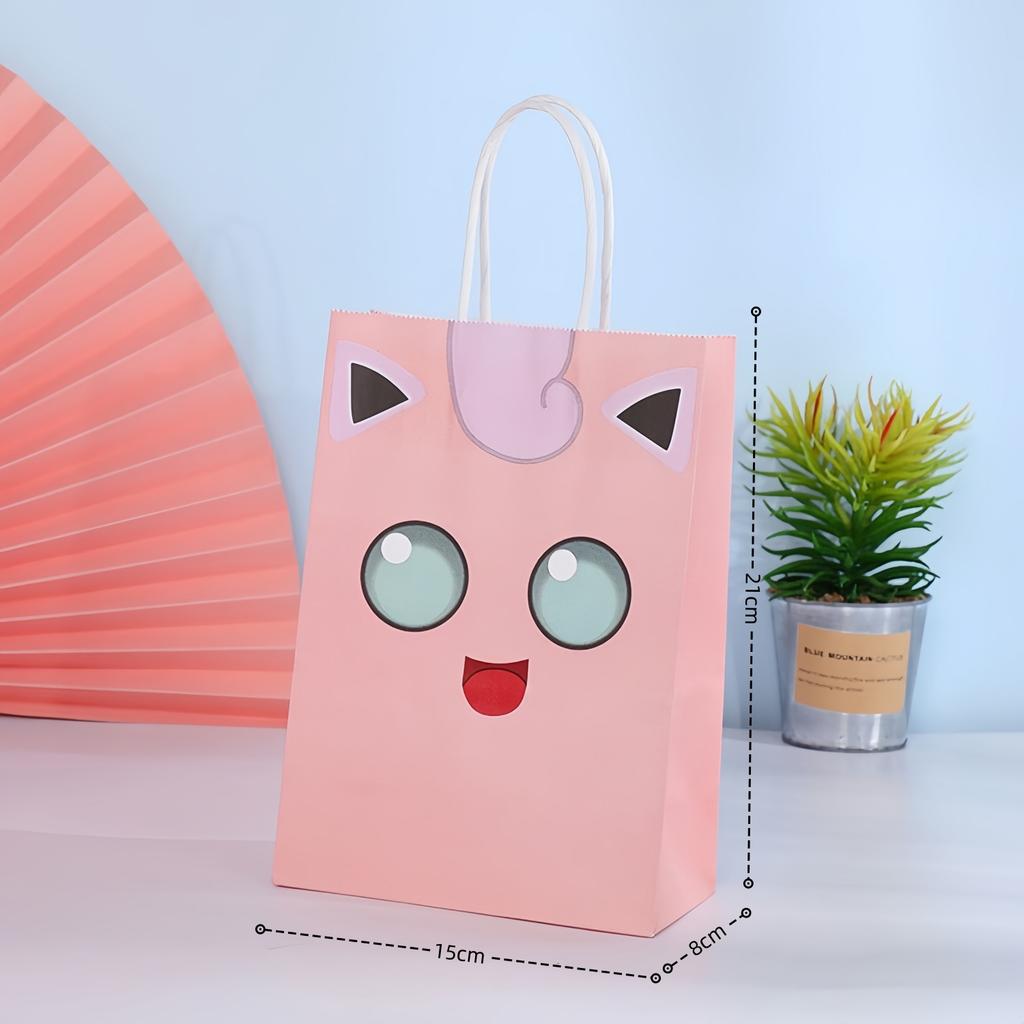 Покемон Подарочные Пакеты Украшение для Вечеринки по Случаю Дня Рождения Пикачу Конфетные Бумажные Пакеты Подарки-Сюрпризы для Детей Мальчиков Подарки Принадлежности для Вечеринки