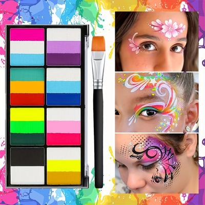 Палитра красок для лица и тела Косметика на водной основе для сцены Фестиваль Вечеринка Клоунские костюмы Краска для боди-арта