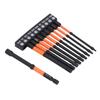 Набор из 10 шестигранных бит SAE, длина 100 мм, хвостовик 1/4 дюйма, биты S2 из легированной стали, с подставкой для хранения