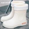 Женские милые короткие студенческие водонепроницаемые резиновые сапоги в корейском стиле, повседневные, нескользящие, износостойкие, водные туфли для ношения на улице