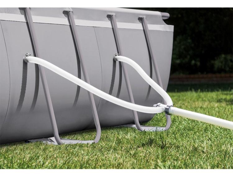 INTEX 26364 Супербольшой семейный прямоугольный каркасный бассейн с полным комплектом аксессуаров