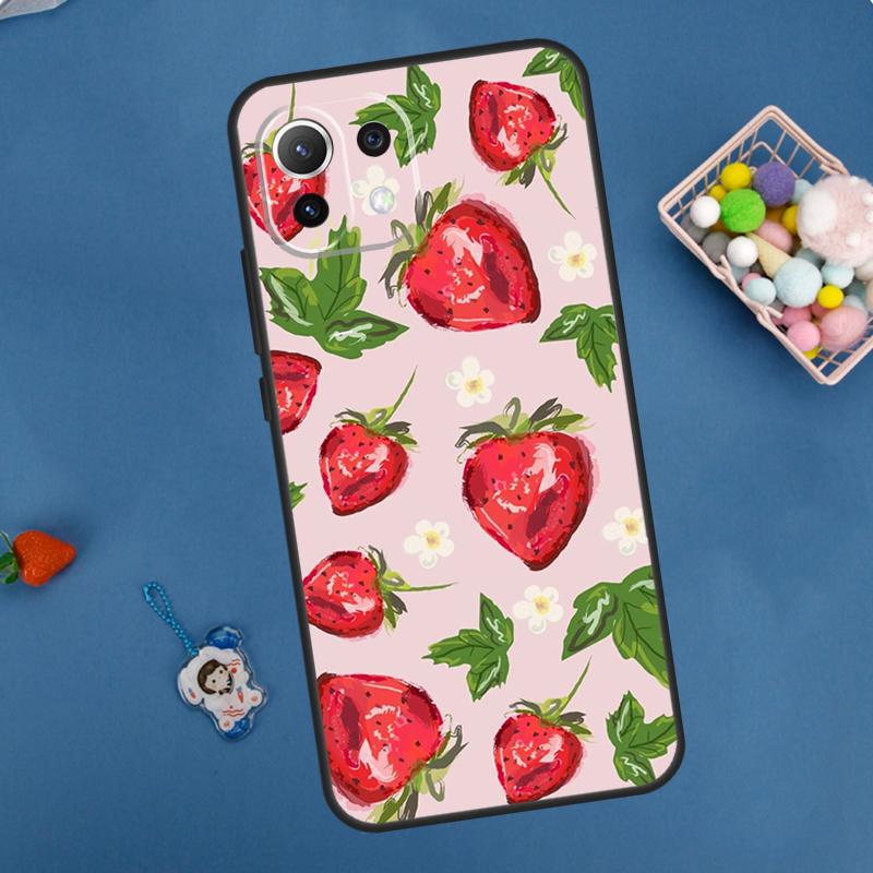 Милый клубничный чехол для Xiaomi 11T 12T 13T 14T Pro 13 14 15 Ultra POCO X7 Pro X3 X5 X6 M6 F5 F6 Pro