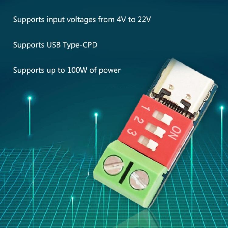 PDSink PD Decoy QC PD Fast Charging Test Board Adjustable Voltages 5V-20V