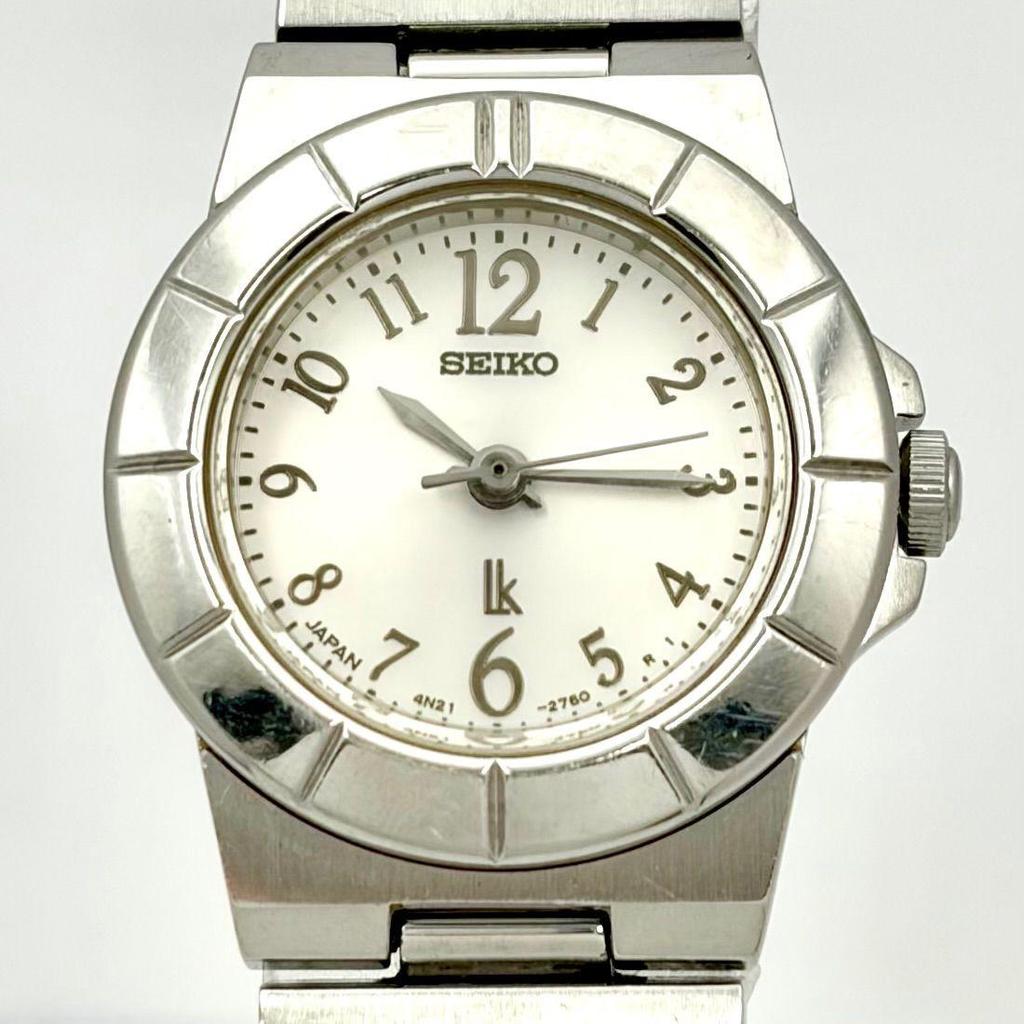 Б/у [Новая батарейка] SEIKO lk Rukia женские часы серебристые 4N21-1130 260350