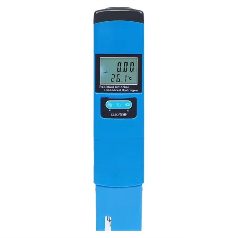 Water Quality Testing Device Digital LCD 3 In 1 Tester CL/TEMP/H2 Meter Pen For Aquarium, Swimming Pool& Hydroponics