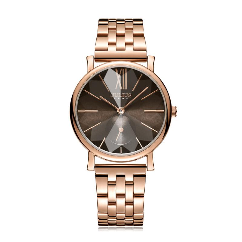 Real Small Function Hand Japan Quartz Mov't Women's Watch Julius Stainless Steel Hours Girl's Birthday Gift Box