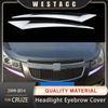 2Pcs Chrome Headlight Lamp Eyebrow Cover Trim Sticker for Chevrolet Cruze Sedan 2009 2010 2011 2012 2013 2014 2015