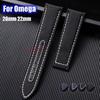 20 мм 22 мм холщовый кожаный ремешок для часов для Omega Seamaster 007 300 AT150 Speedmaster нейлоновый ремешок для мужчин женщин водонепроницаемый браслет