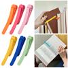 Силиконовый зажим для закладок, износостойкий, не выцветающий, многоразовый, креативный, канцелярский, разделитель страниц для блокнота, маркер для книги