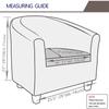 Jacquard Stretch Club Chair Cover Solid Color Plaid Single Sofa Slipcover Nordic Club Tub Chair Cover for Study Bar Counter