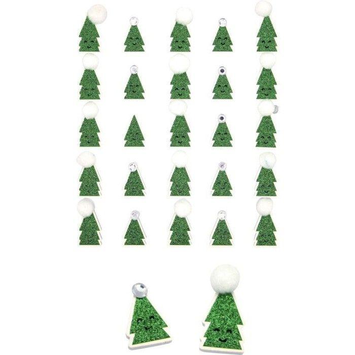 Lot de 75 stickers de Noël avec pompons