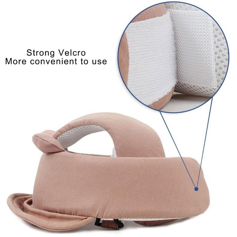 Breathable Infant Safety Helmets Hat Solid Color Lightweight Design Head Protector for Learning to Walk Toddler Baby