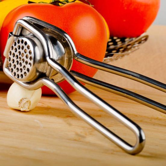Пресс для чеснока, ручная дробилка для имбиря, нержавеющая сталь, давилка для чеснока и имбиря для домашней кухни