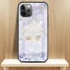 Стеклянный чехол с принтом алмазной короны для iPhone 11 13 12 14 Pro XR X XS Max 7 8 6 6S Plus SE 2020, чехлы для телефонов с закаленным черным краем