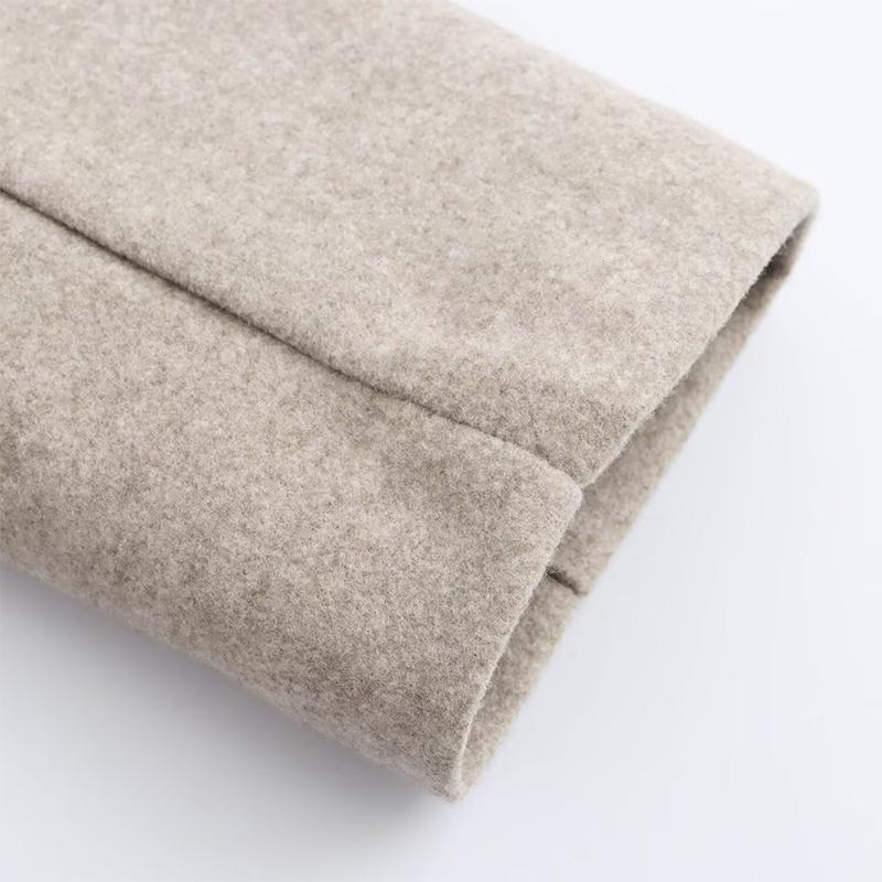 Повседневное теплое шерстяное длинное пальто со шнуровкой для женщин, осень-зима, элегантное пальто с лацканами и длинными рукавами, ветрозащитная куртка в стиле пэчворк