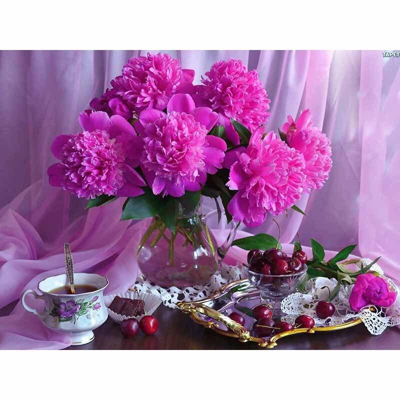 Новый 5D DIY алмазная живопись полный круглый дрель пейзаж вышивка крестиком цветок Алмазная вышивка ремесла домашний декор художественный подарок