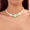 Bohemia Style Flower Shell Braided Necklaces For Women Cute Flower Choker Summer Beach Necklace Jewelry Accessories Gifts