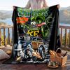 Warm Flannel Blanket Rat Fink Pattern, Lightweight Comfortable Throw Blanket for Bed Sofa Use