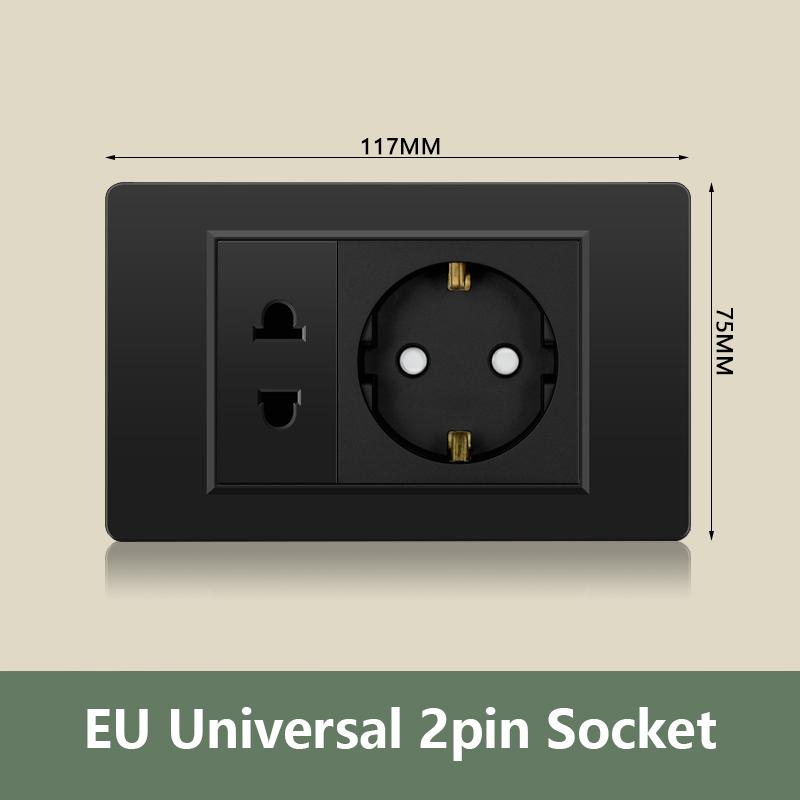 Электрическая розетка европейского корейского стандарта 220 В настенный светильник выключатель питания с USB Type-C 20 Вт интеллектуальная розетка для быстрой зарядки ПК панель ТВ ТЕЛ